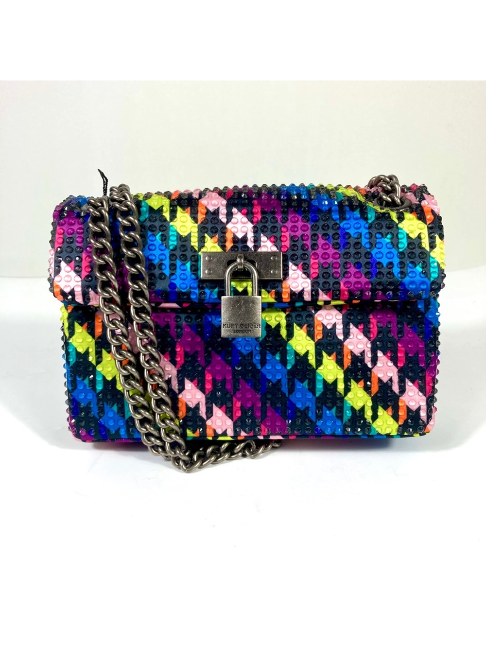 Kurt Geiger London Mini Brixton Crystal Rainbow Shoulder Bag NWT Glam Party